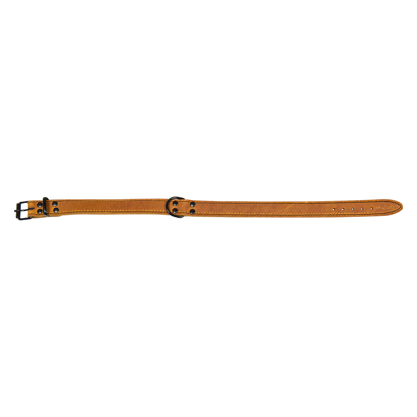 Black label lederen halsband