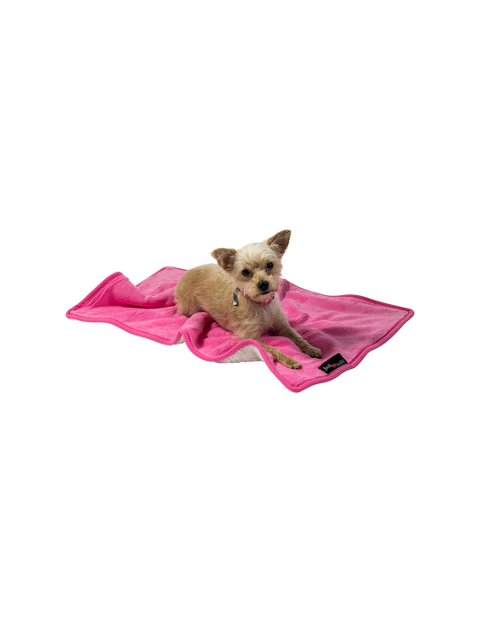 Roze fleece deken
